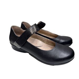 Dansko Audrey Women’s Size 40 9 9.5 Black Leather Mary Jane Sparkle Glitter